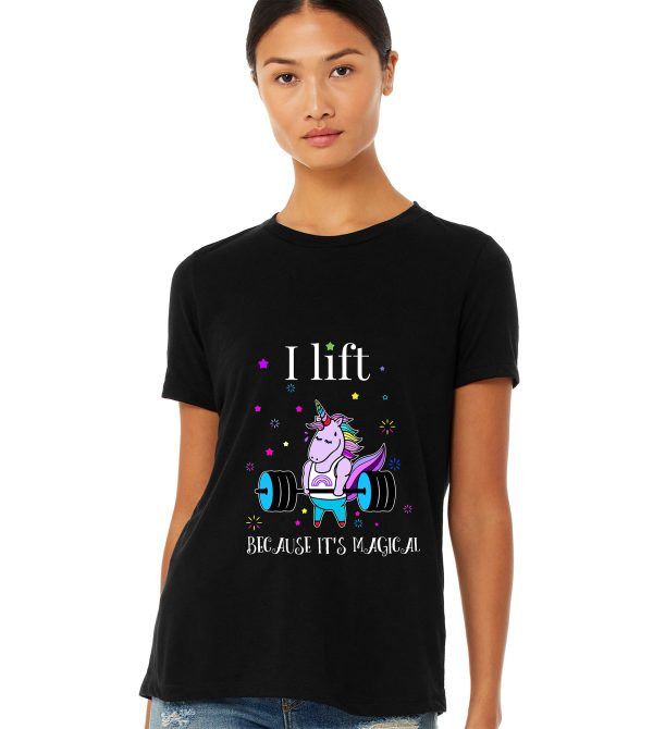 Deadlifting is magical tshirt with a unicorn