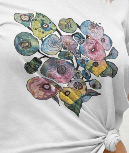 Floral Print on tshirt