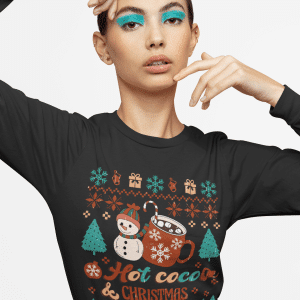Hot Cocoa & Christmas Movies Long Sleeve Tshirt