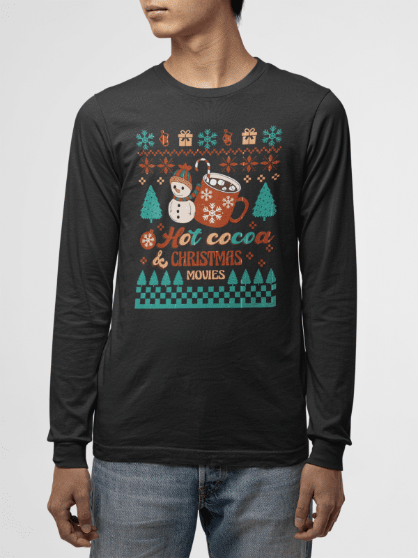 Hot Cocoa & Christmas Movies Long Sleeve Tshirt