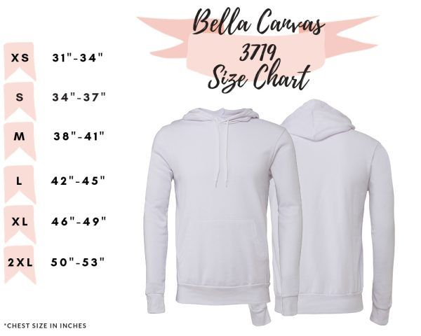 Bella Canvas 3719 Size Chart