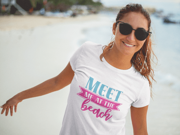 Meet Me At The Beach (white tshirt)