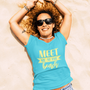 Meet Me At The Beach (aqua tshirt)